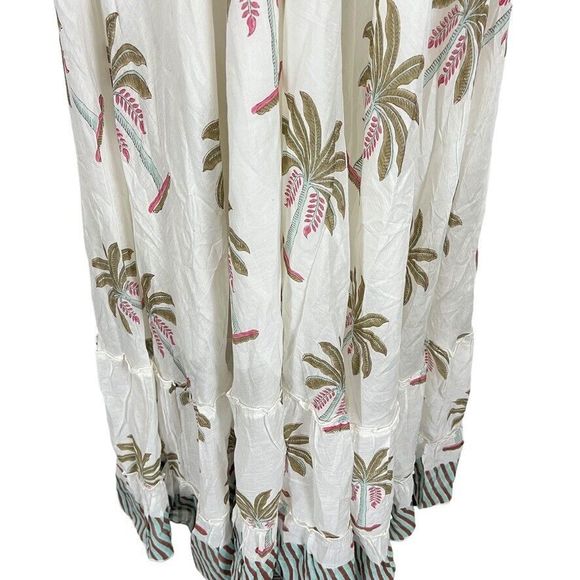 Roberta Roller Rabbit Morjim Palm Venezia Maxi Silk & Cotton Womens Dress NWT L - Picture 5 of 16